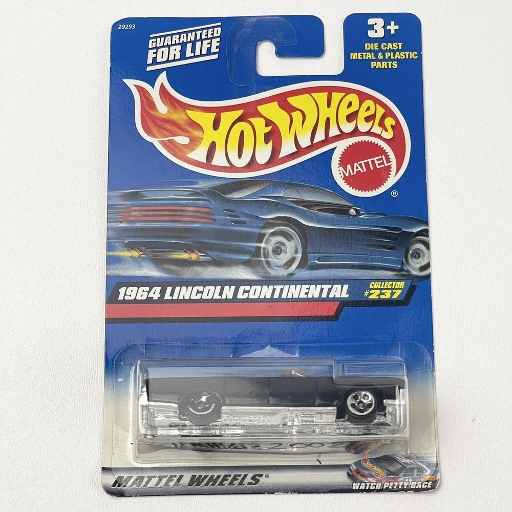 Hot Wheels 1964 Lincoln Continental 237 Black Mattel Wheels